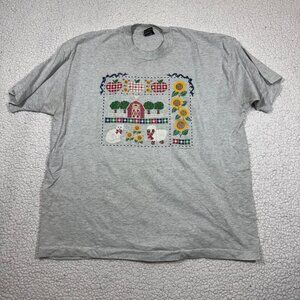 Vintage 1994 Farmhouse Sunflower Country Style T Shirt Womens XXL Single Stitch